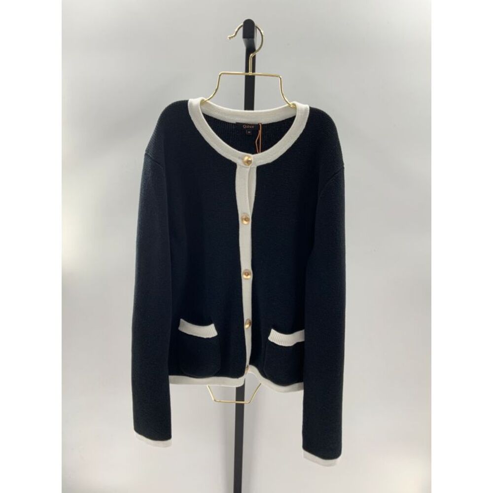 Quince Black and White Women's Sweater